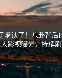 网红终于承认了！八卦背后的故事在人人影视曝光，持续刷屏