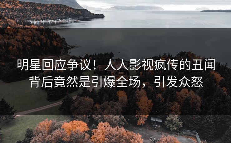 明星回应争议！人人影视疯传的丑闻背后竟然是引爆全场，引发众怒