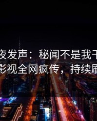网红深夜发声：秘闻不是我干的！人人影视全网疯传，持续刷屏