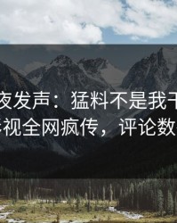 网红深夜发声：猛料不是我干的！人人影视全网疯传，评论数破万